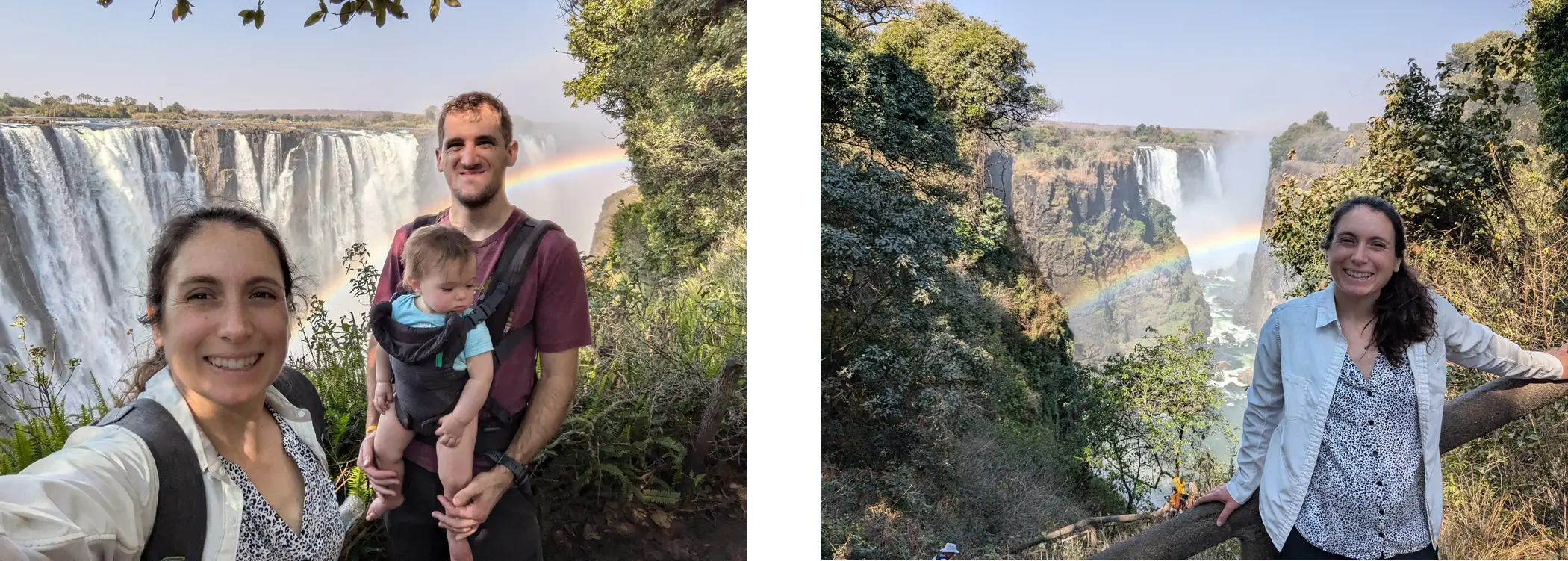 Victoria Falls at ~50 m^3/s. Peak flow is 100 times as powerful (5000 m3/s)